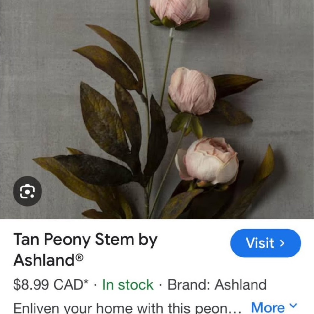 Ashland Tan and Green Faux Floral Accents